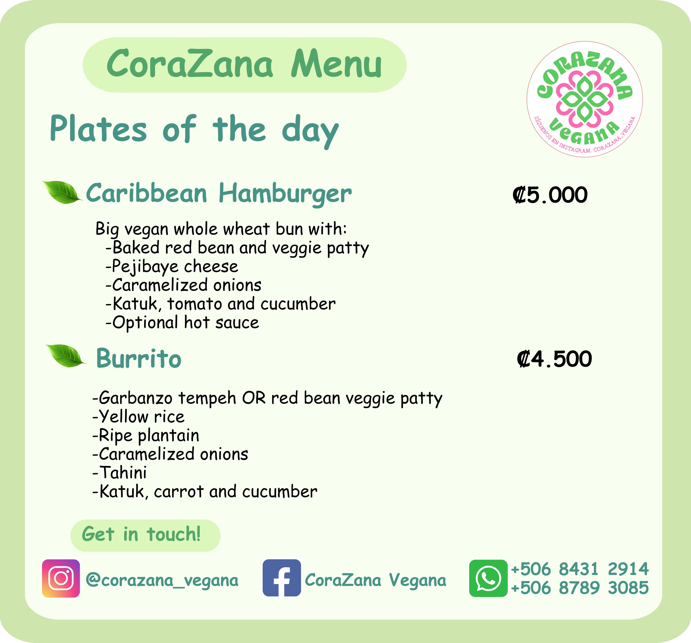 Plate of the day English
